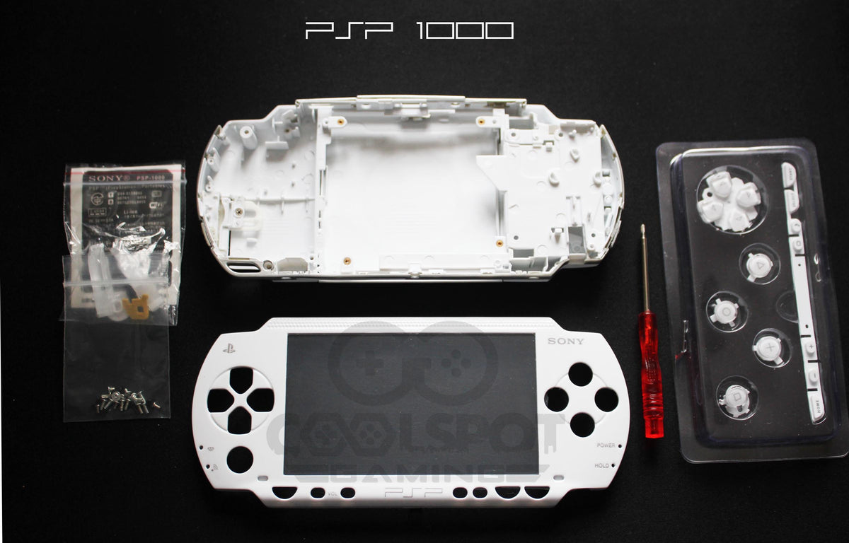 PSP 1000 Series White Full Housing Kit – Cool Spot Gaming