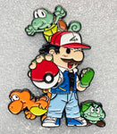 Pkmn Super Mario Crossover Pin Badge