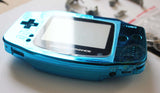 Game Boy Advance (GBA) Complete Replacement Housing Shell Kit - Chrome Blue