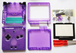 Game Boy Advance SP (GBA SP) Replacement Housing Shell Kit - Clear Purple