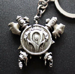 World of Warcraft Orc Crest Keychain - Silver