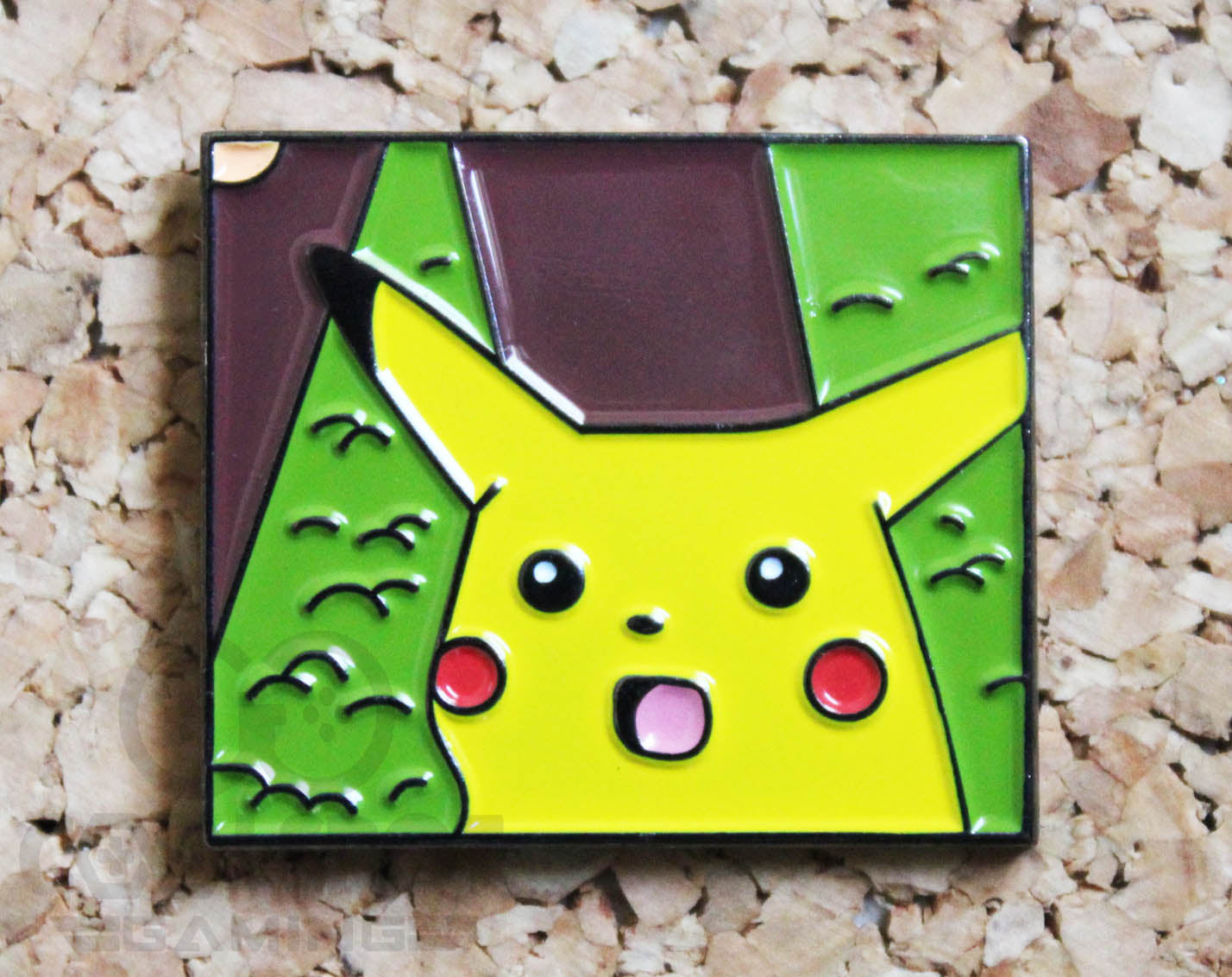 Surprised Pikachu Meme Acrylic Pin -  Hong Kong